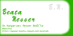 beata messer business card